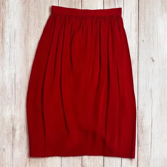 Vintage 80’s Nicole Miller Women’s 2-Piece Red Blazer Skirt Suit Set ~ Size 10 - Picture 4 of 10